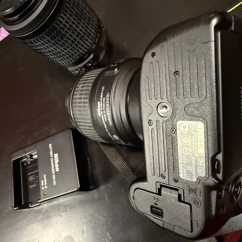 Nikon D5100 16.2 MP CMOS Digital SLR Camera BUNDLE WITH 18-55MM and 55-200 VR AF